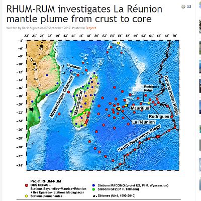 Map: The boat trip in the RHUM-RUM experiment.