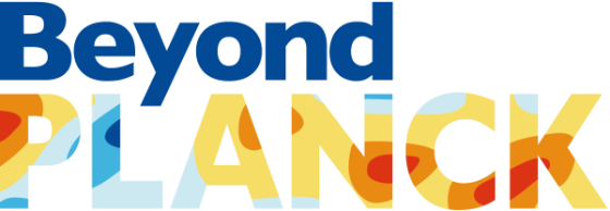 project logo with text "BeyondPlanck"in blue, orange, yellow, light blue.