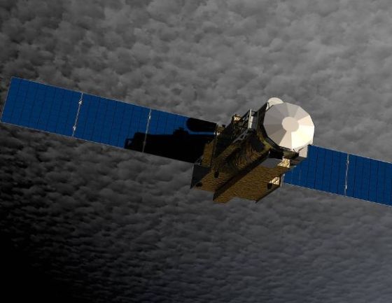Illustration of Hinode Spacecraft in space