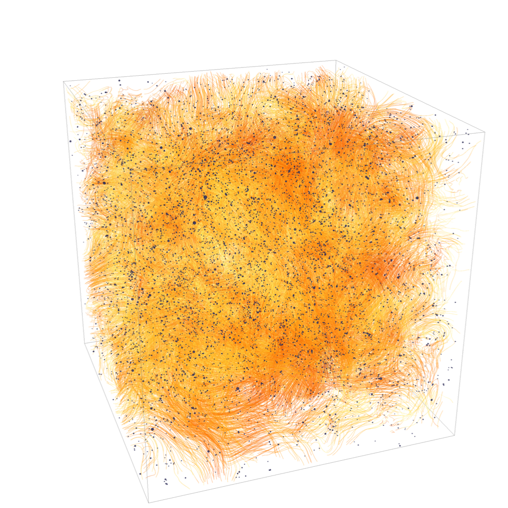 simulation of the large cosmic structure