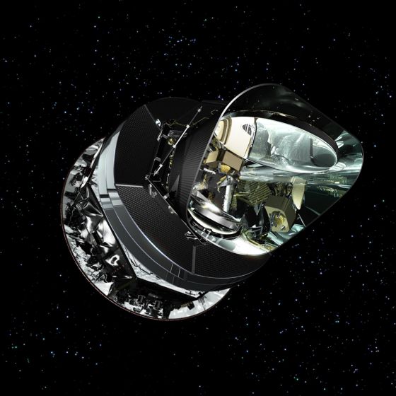 illustration of Planck satellite in space
