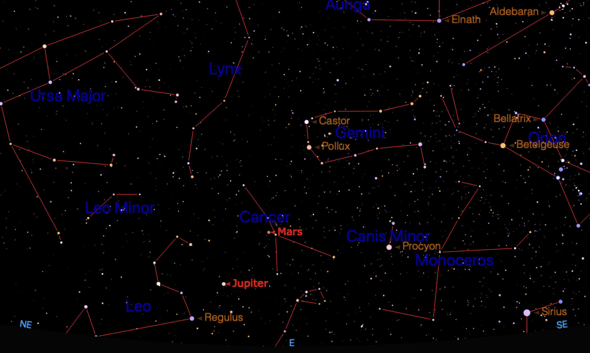 The sky tonight at 03:00