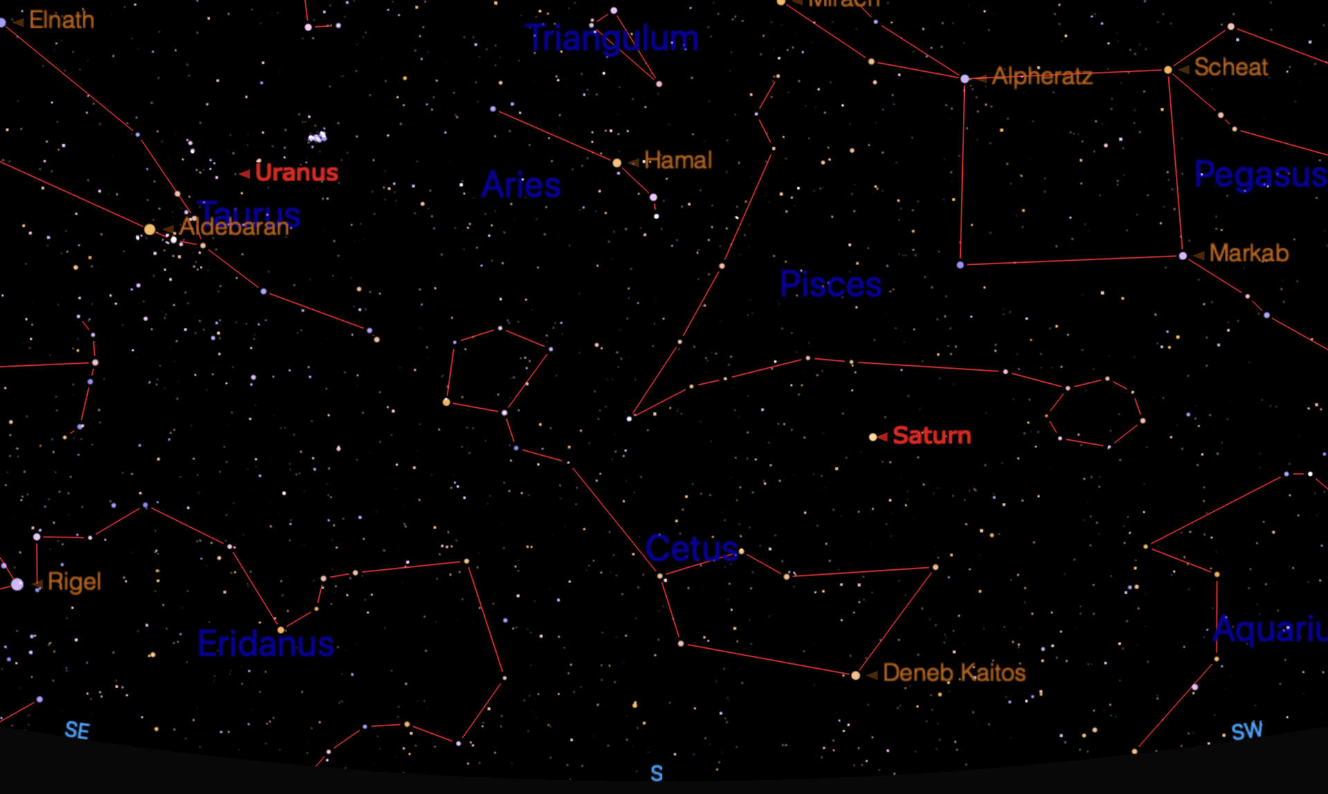 The sky tonight at 01:40