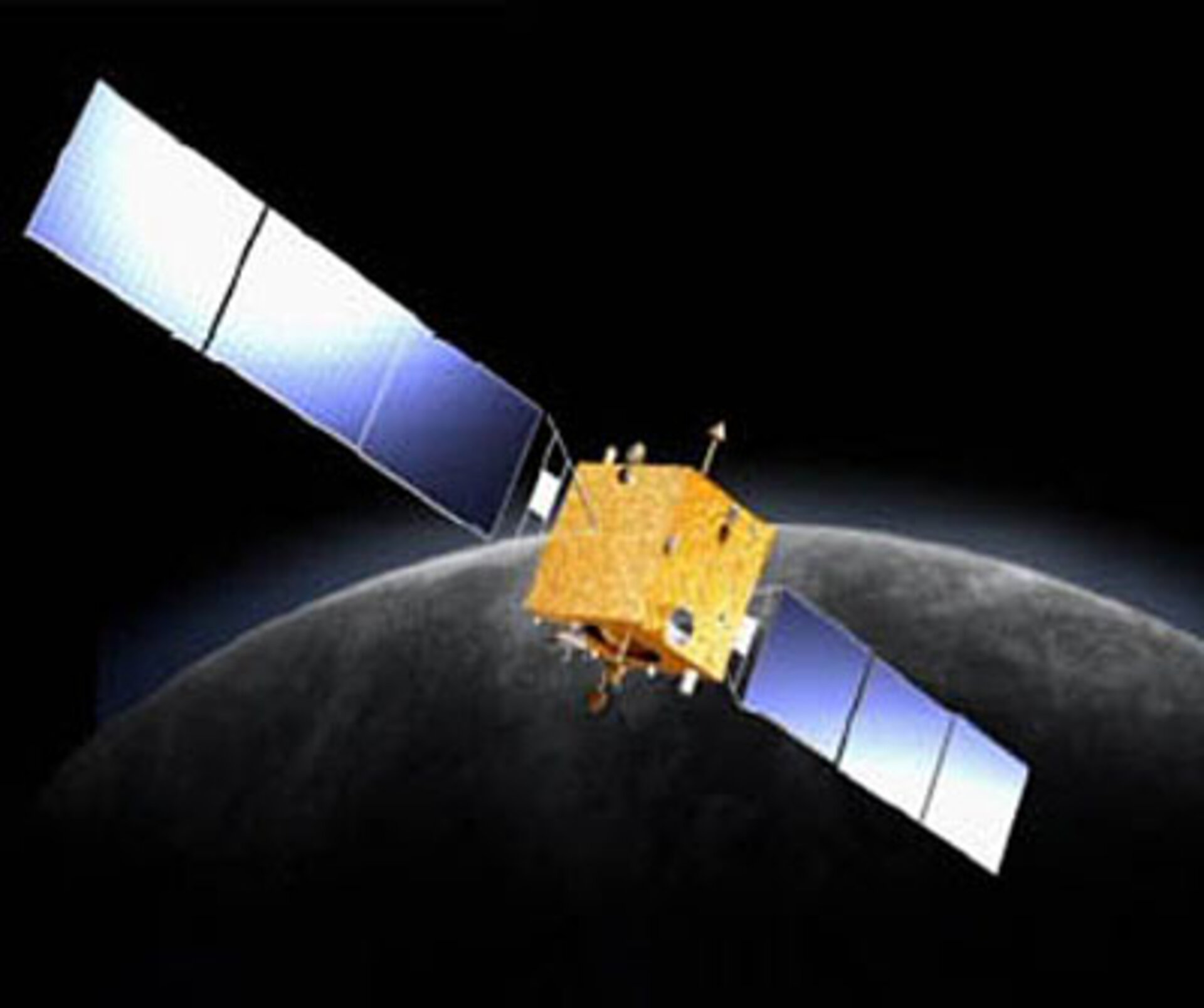 illustrasjon av ein romsatellitt