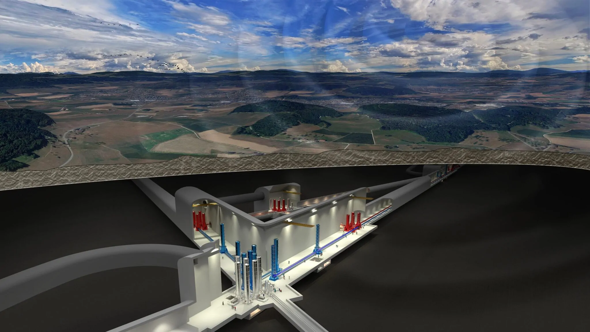 illustration of an underground facility