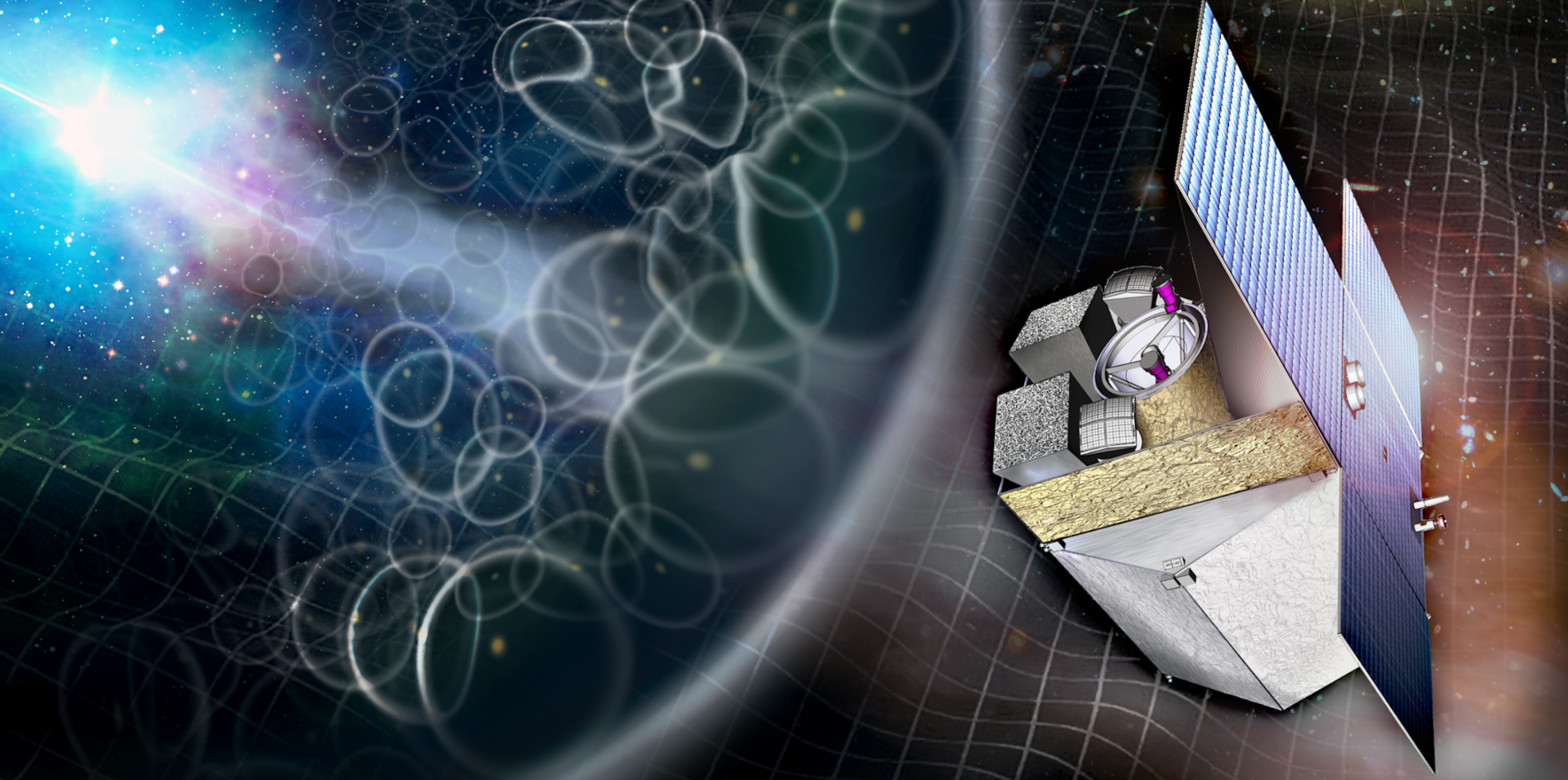 illustration of a satellite in space