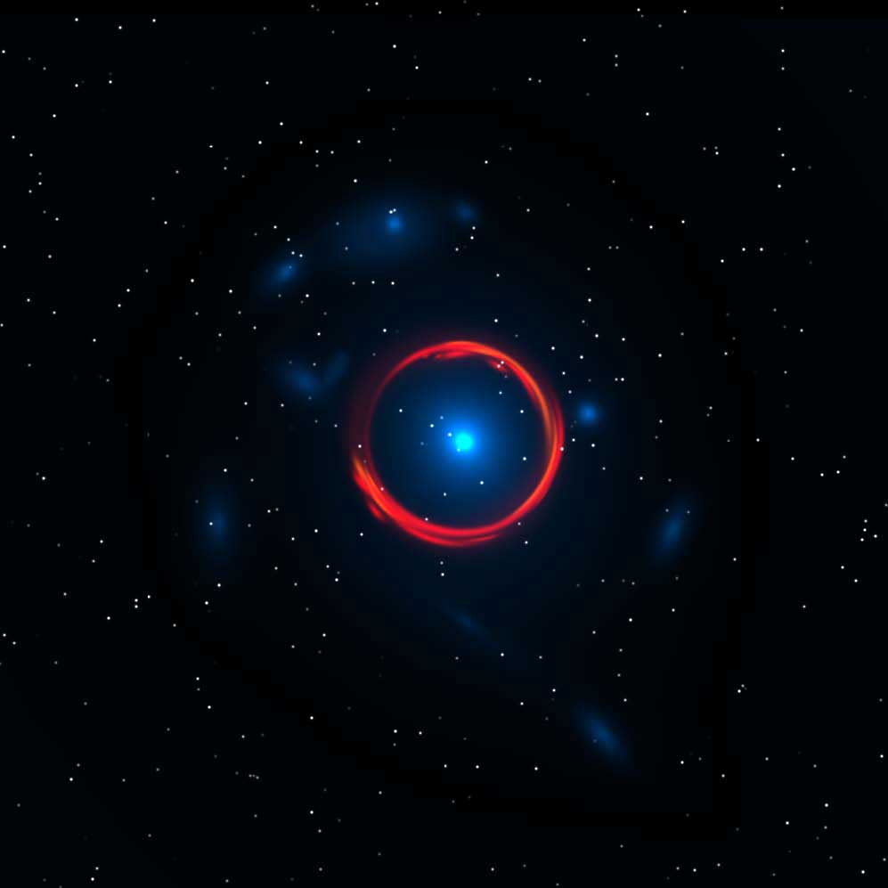 artist impression of a ring shaped galaxy