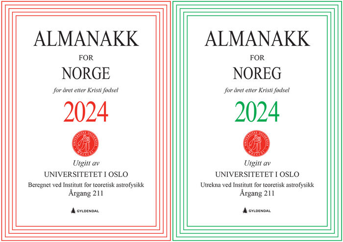 bildet av to bøker hvite med grønne og røde strekker
