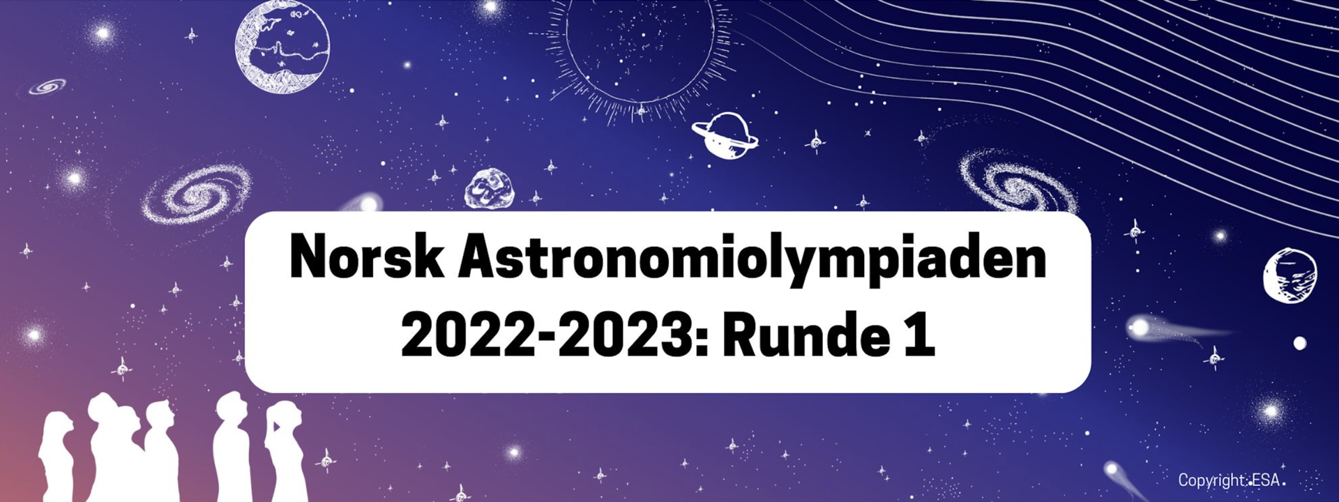 tekst som sier "Norsk Astronomiollympade. Resultatet runde 1"