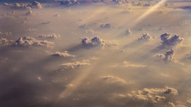 clouds and sunrays