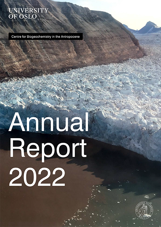 Cover of the annual report 2022: Plant community, Ecoregion, Plant, Natural landscape, Ice.