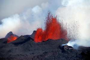 Volcano eruption on Iseland. Photo: Morgan Jones