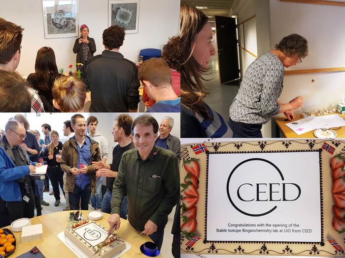 From Anne H. Jahren, Bill Hagopian and Josh Bostic`s  lab opening in K. Bonnevies house, where the guests could donate a piece of their finger nail for a research project. Photo: CEED