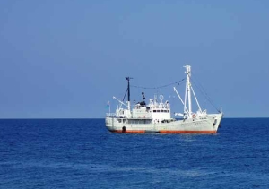 The research ship used by the Floating University, Baikal, Russia. Photo: Floating University