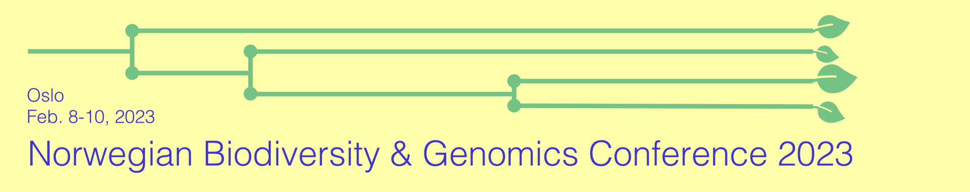 Logo for the Norwegian Biodiversity & Genomics Conference.