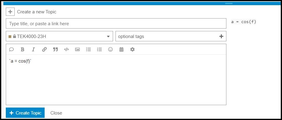 screenshot of how to write a single line of code within the post editor