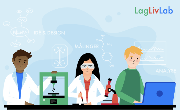 Students working together in the lab.