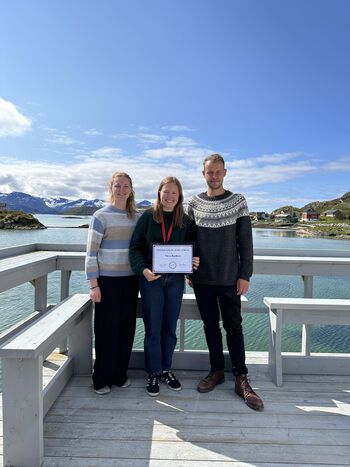 Karina, Mina and Marcus at BioCat conference in Tromsø, June 2023.