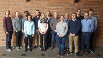 March 31st 2016: Lipid-meeting at Ås with Yngves group. From left: Daniel, Åsmund, Farhad, Mai, Anders, Maria, Anders, Trond Vidar, Karoline, Yngve, Jørn, Marius, Jens and Simen.