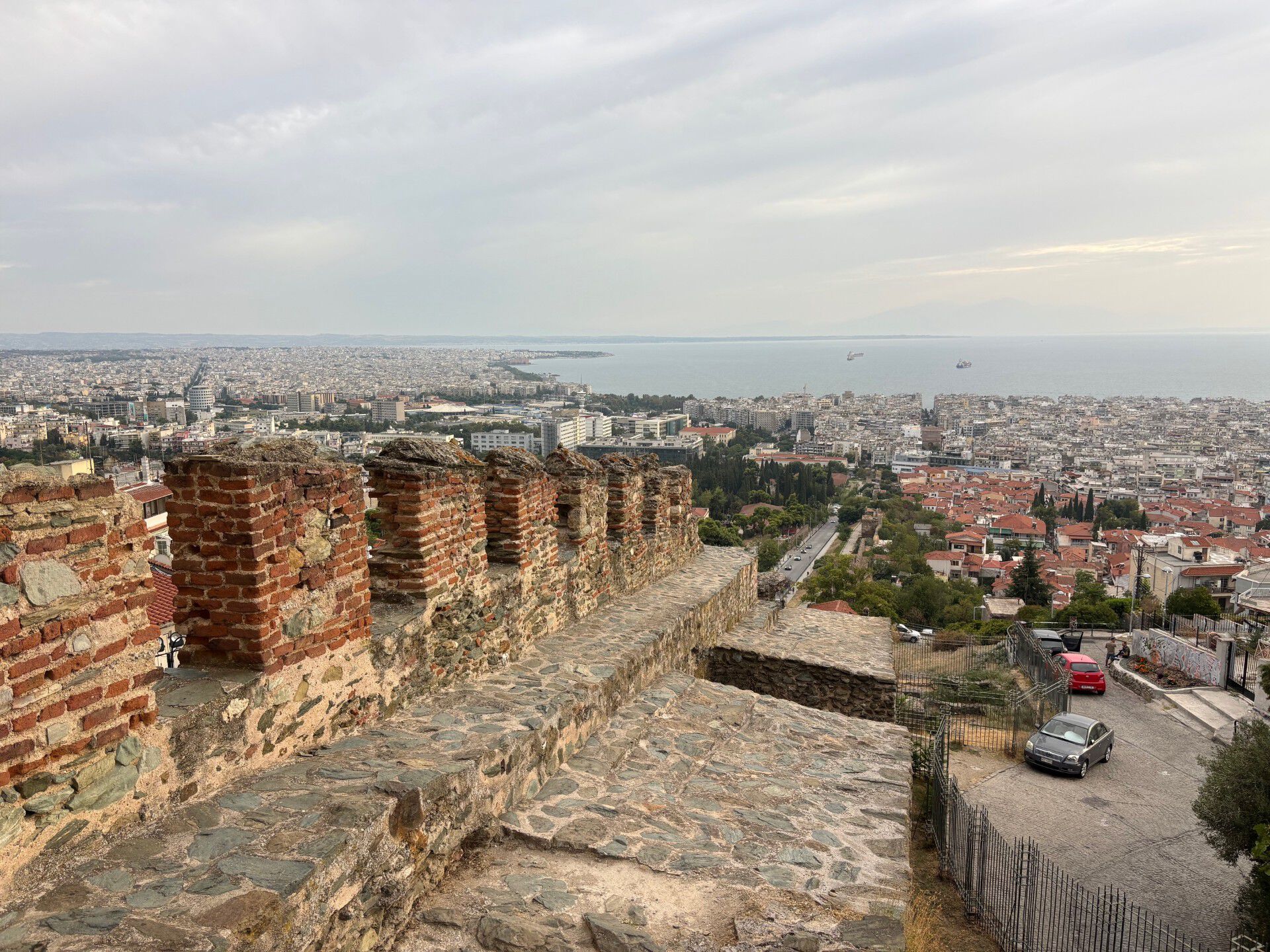 View of Thessaloniki from on top of a hill