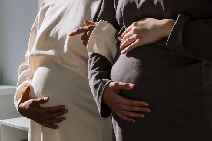 Two pregnant women