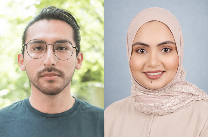Collage of 2 summer students