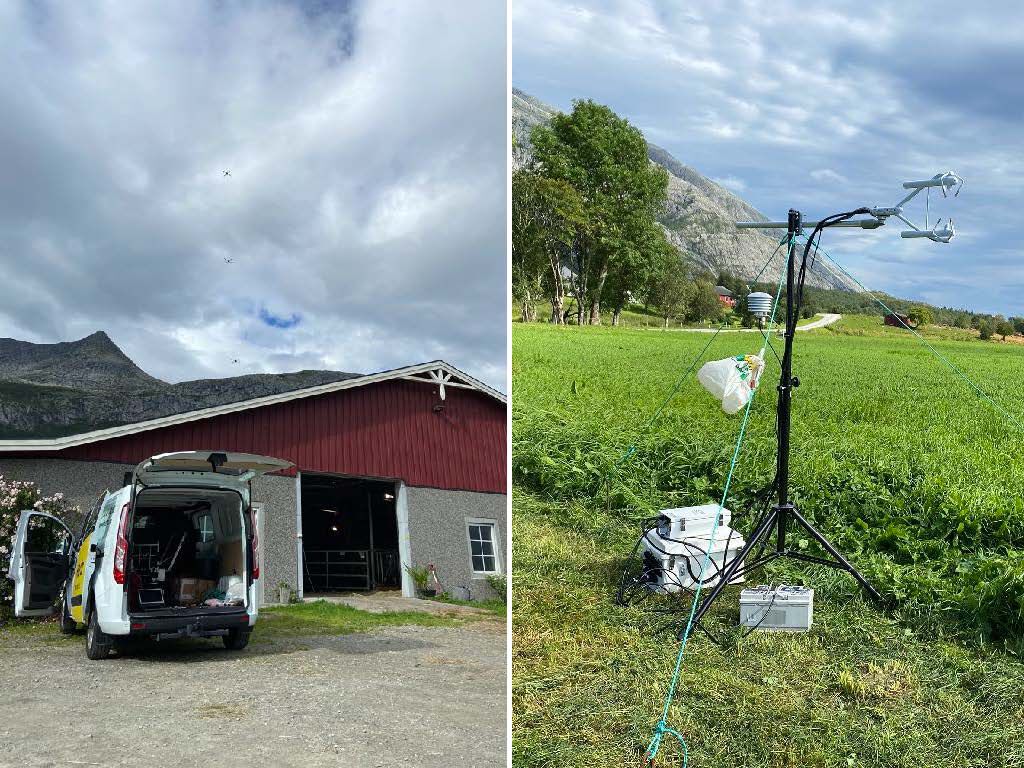 Photo: Test flights to fine tune the methodology. Photos: Vibeke Lind/NIBIO.
