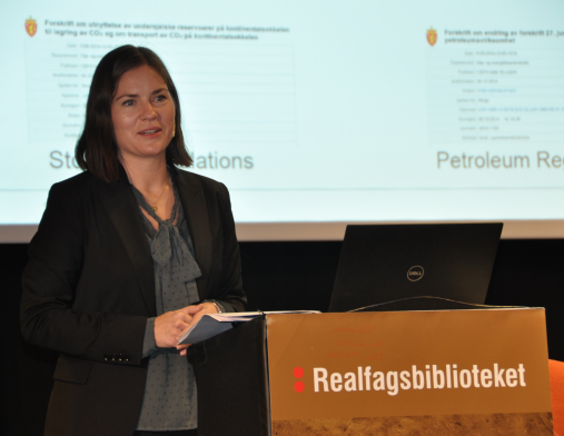 Heidi Seglem, Legal Counsel, Equinor, one of the presenters on the “Outside the BoCCS" seminar in Oslo, 14.11.19. Photo: Cathrine Braathen/UiO