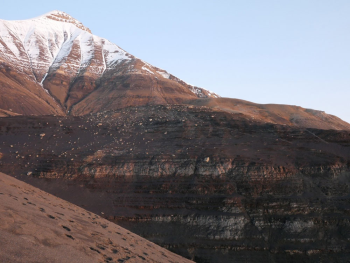 Image may contain: Mountainous landforms, Mountain, Highland, Wadi, Hill.