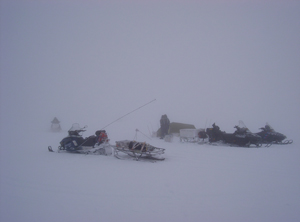 Stormy field work