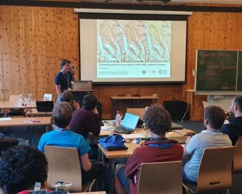 Bas Altena at the Innsbruck Summer School of Alpine Research 2019. This one-week long summer school in June was held for the third time. Venue was Obergurgl (Austria). Photo: Katharina Anders, University of Heidelberg, Germany