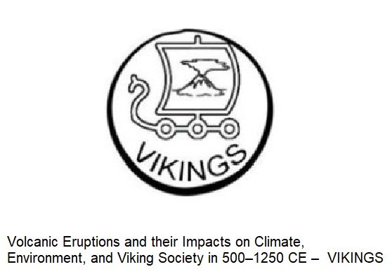 Logo: Volcanic Eruptions and their Impacts on Climate, Environment, and Viking Society in 500–1250 CE (VIKINGS)