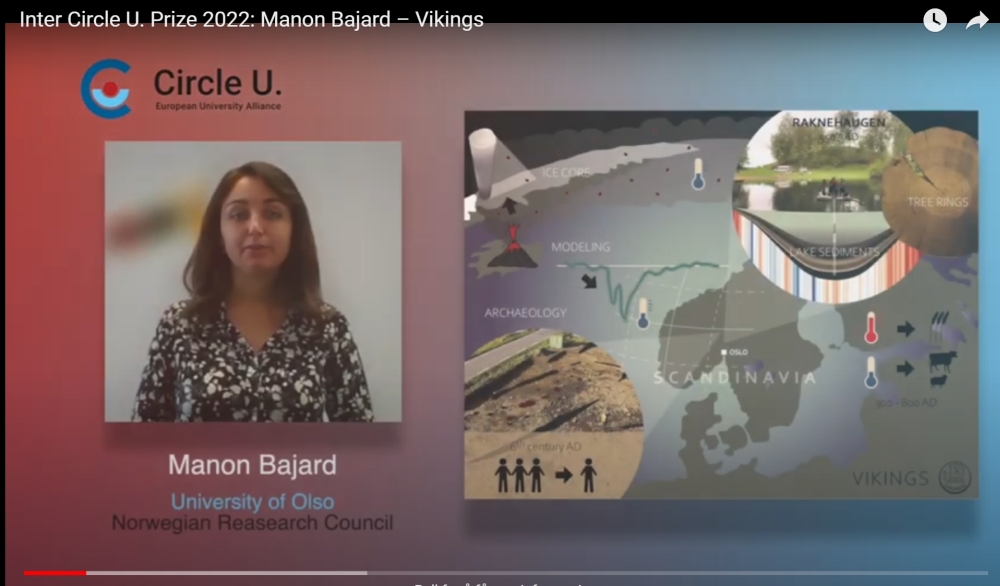 Inter Circle U. Prize 2022: Manon Bajard – Vikings, photo from a presentation on YouTube.