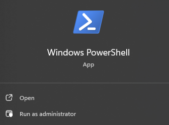 PowerShell as admin