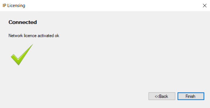Connected to the license server.