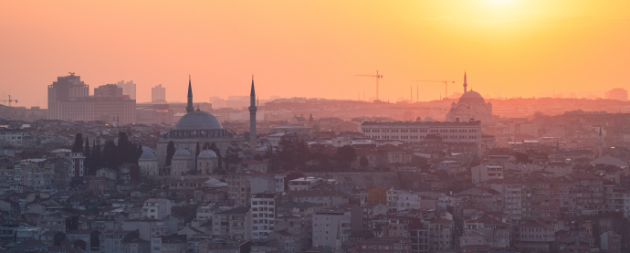 Haze over a city is a visible sign of atmospheric pollution. The picture is of Istanbul, among the largest cities in Europe. Photo:  Anirudha Mahagaonkar