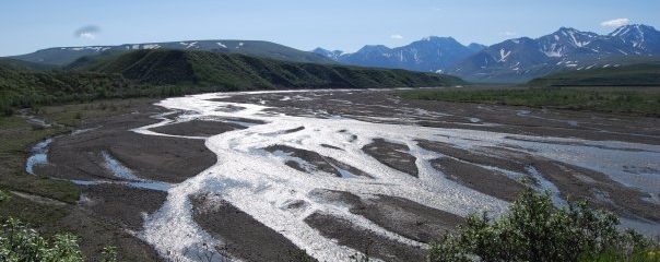 Photo of a glacier river in Denali, Alaska. Photo: K. S. Lilleøren