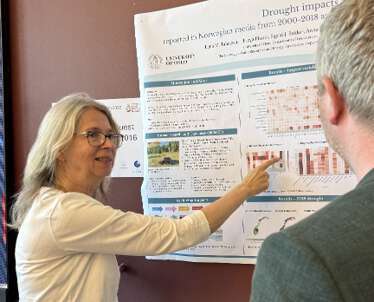 Professor Lena M. Tallaksen from the Department of Geosciences at the University of Oslo presented the NODID results at a research symposium on drought in the Nordic and Baltic countries in Copenhagen in May. Photo: Private collection.