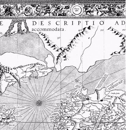 Picture: Barents Sea on the world map by G. Mercator (1569) (source: wikipedia.org)
