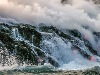 Hawaii. Kilauea vulkanen på The big island er aktiv og har stadig utbrudd. Illustrasjonsfoto: Colourbox.com