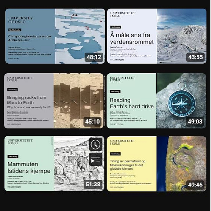 Bilde som viser skjermdump fra geoonsdager