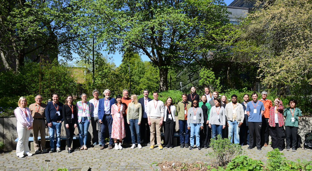 Group of people outside in a garden