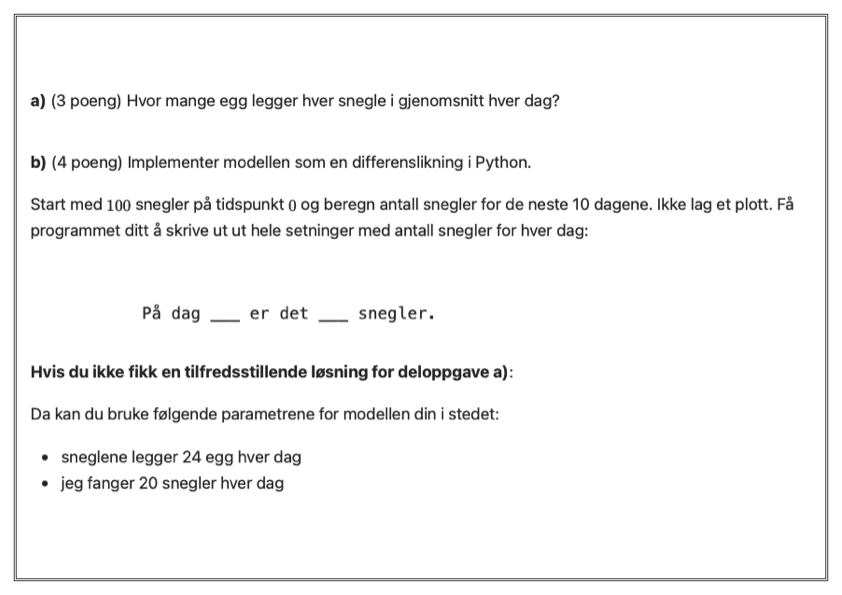 Eksempeloppgave