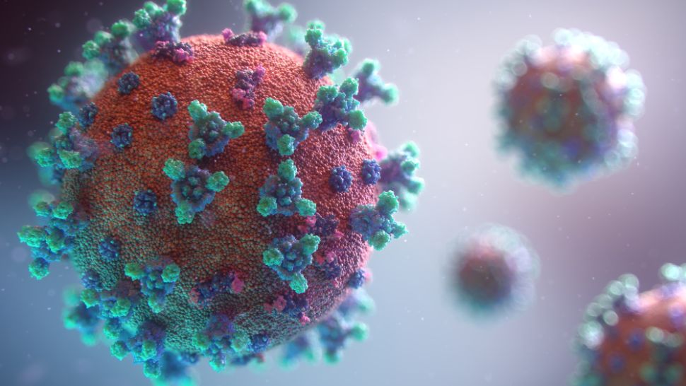 Medisinsk illustrasjon av koronavirus