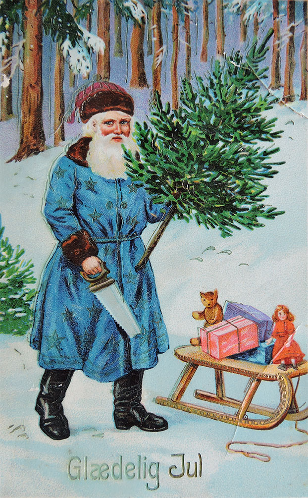 Postkort juletrehogst
