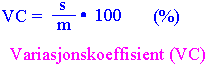 variasjonskoeffisient
