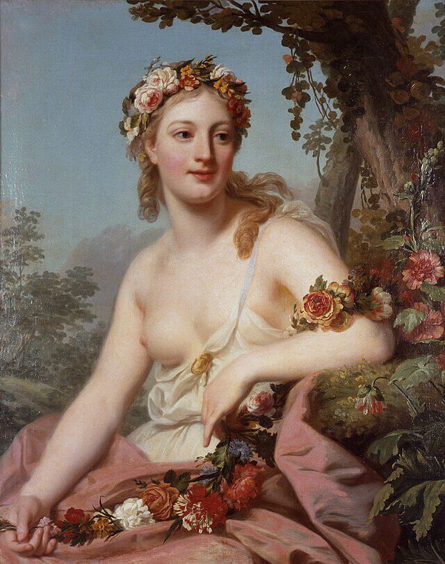 Flora malt av den svenske maleren Alexander Roslin (1718-1793).Wikimedia Commons.