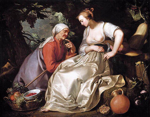 Vertumnus og Pomona malt av den nederlandske maleren Abraham Bloemaert (564- 1651). WikimediaCommens,