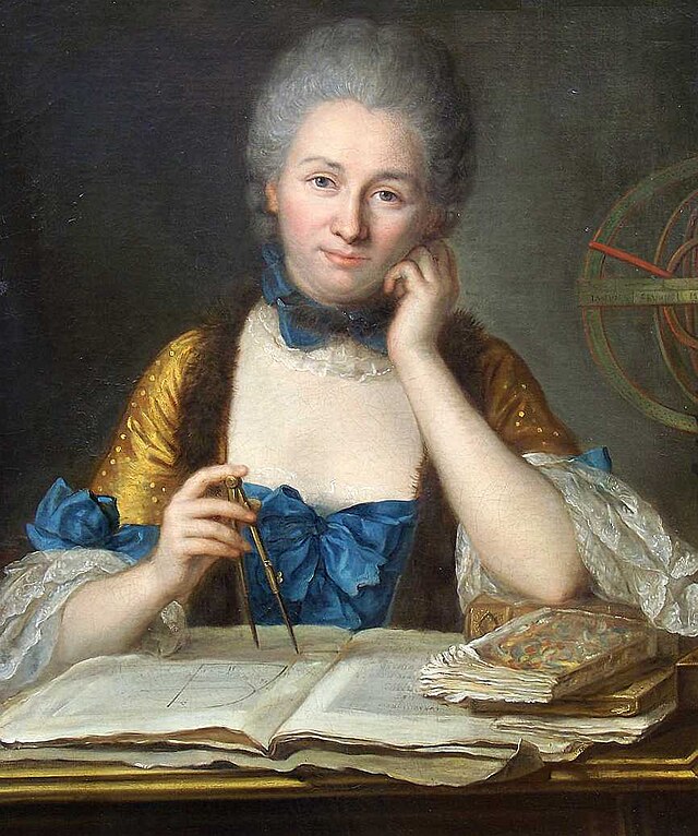 Matematikeren Émilie du Châtelet malt av Maurice Quentin de La Tour (1704-1708)