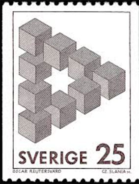 Illusjon svensk frimerke 2